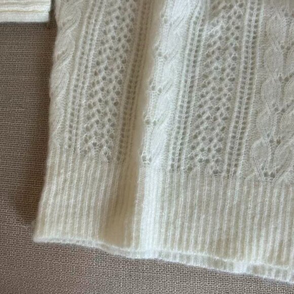 BEST Sezane Scarlett Jumper XS/S/M Ecru Ivory Cream Sweater French Wool Mohair - Picture 11 of 15